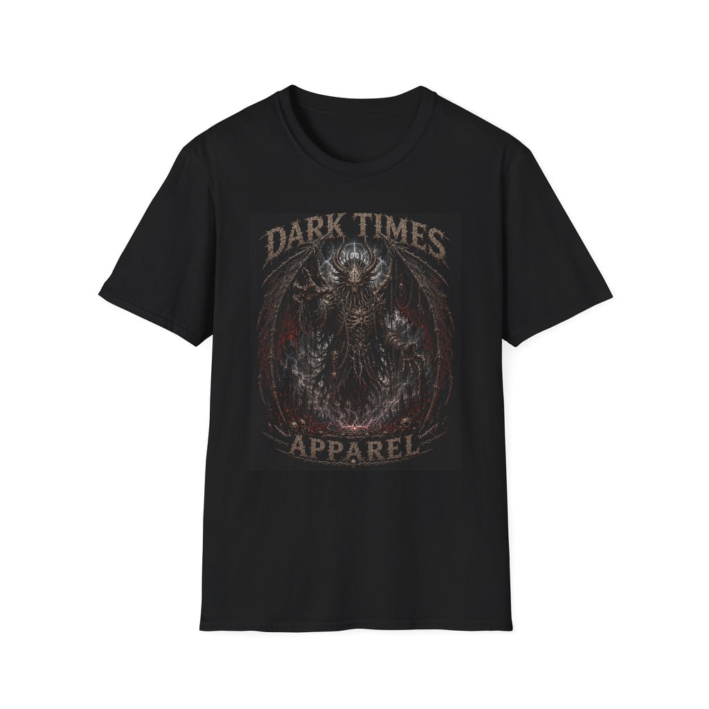 Dark Times Graphic T-Shirt — Gothic Demon Skull Band Tee