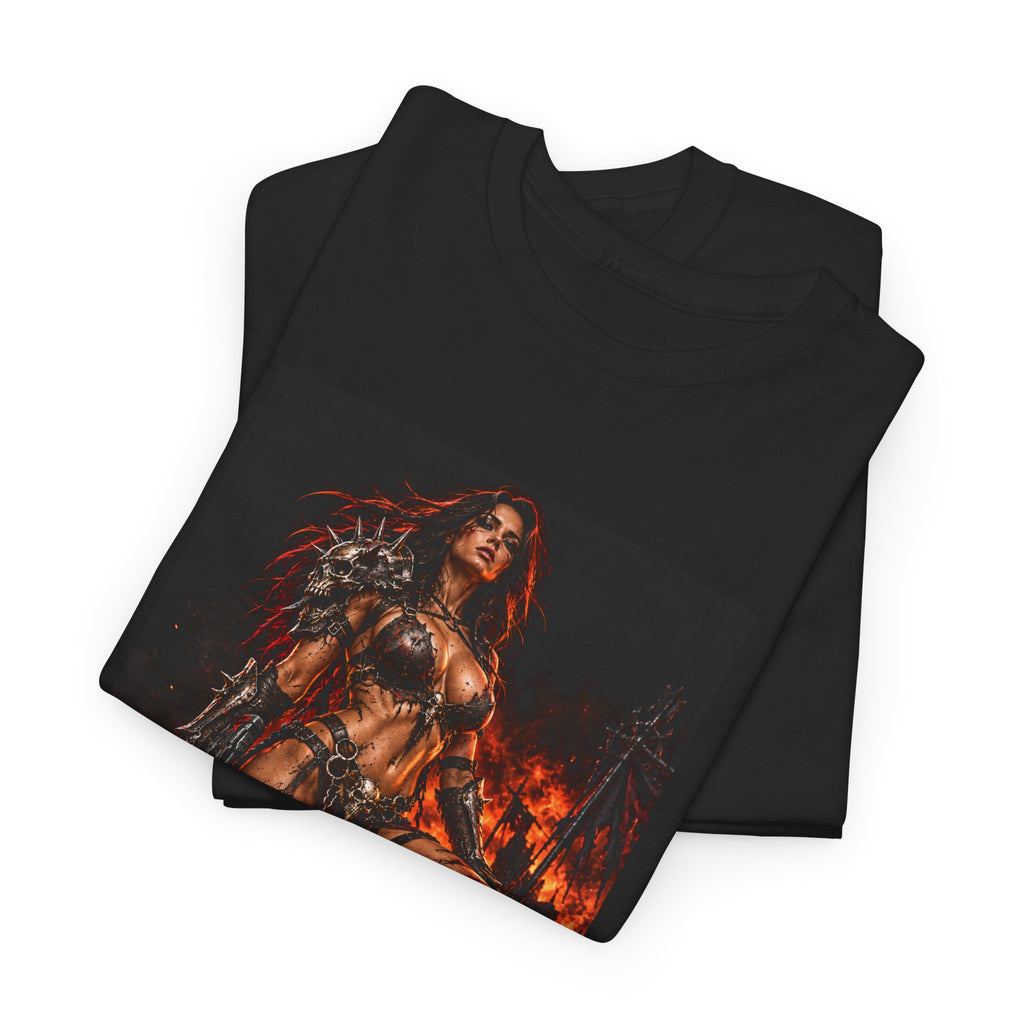 Dark Fantasy Demoness Graphic Tee — 'Dark Times Apparel' Back Logo