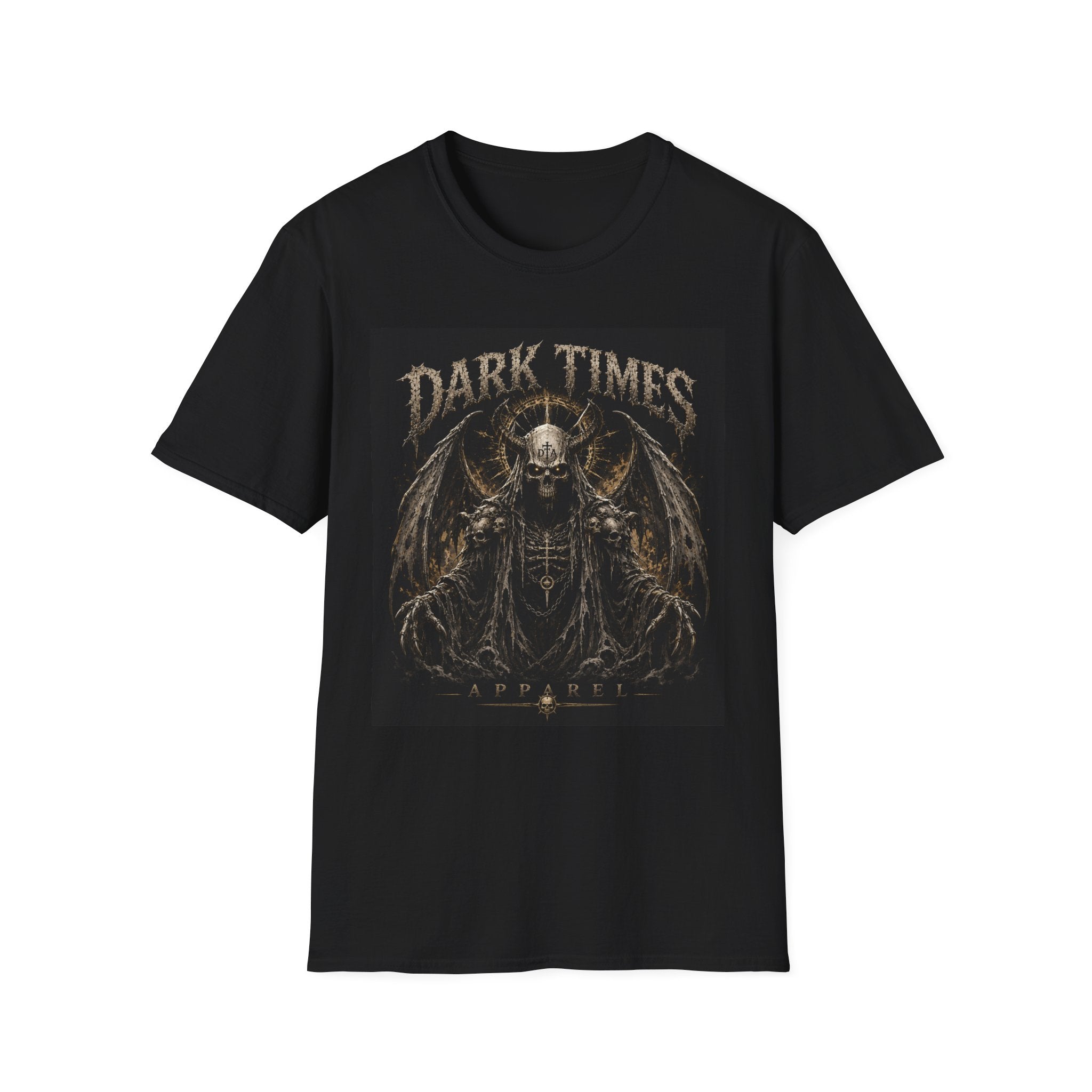 Dark Times Skull Tee — Gothic Skeleton Graphic T-Shirt