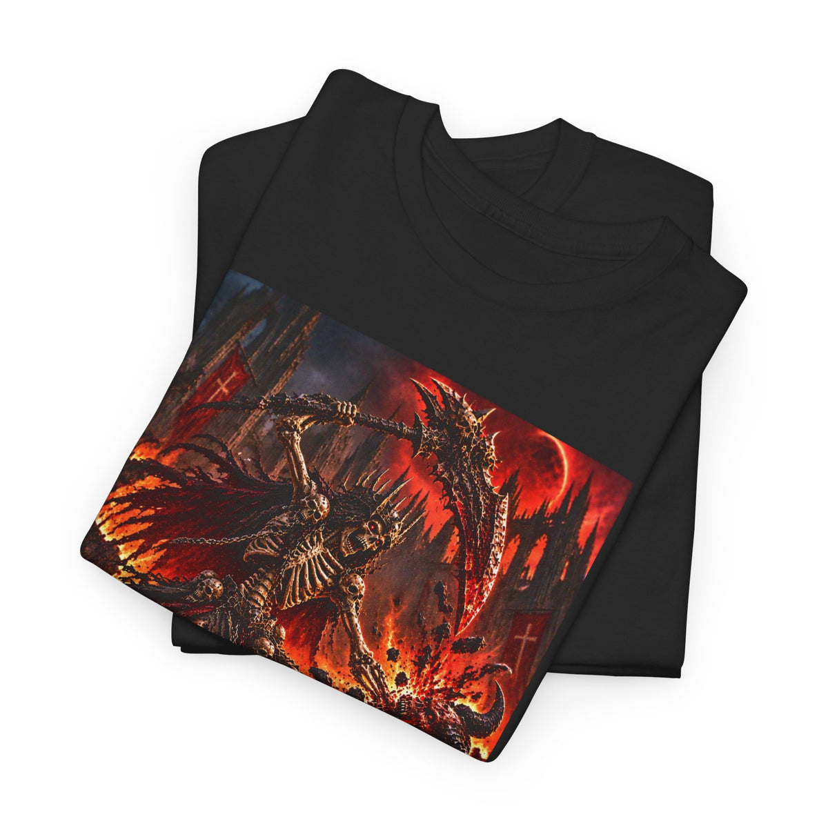 Dark Fantasy Demon Battle T-Shirt — 'Dark Times Apparel' Graphic Tee