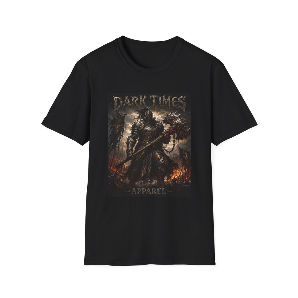 Dark Times Warrior T-Shirt — Gothic Fantasy Knight Graphic Tee