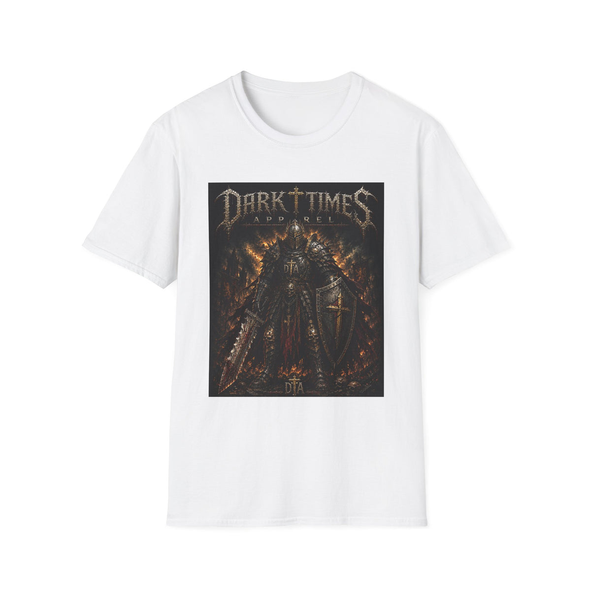 Dark Times Armor T-Shirt — Medieval Knight Graphic Tee
