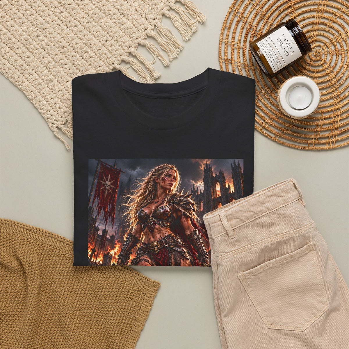 Valkyrie Warrior Graphic Tee — Dark Times Apparel Metal Fantasy T-Shirt