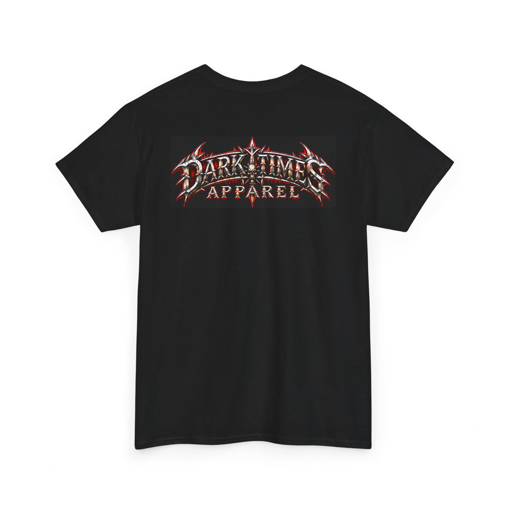 Metal Fantasy Graphic Tee — 'Dark Times Apparel' War Scene T-Shirt