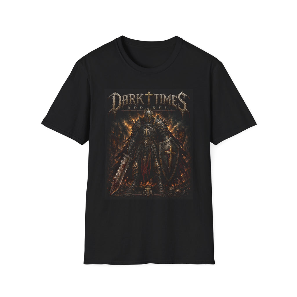 Dark Times Knight T-Shirt — Gothic Medieval Armor Graphic Tee