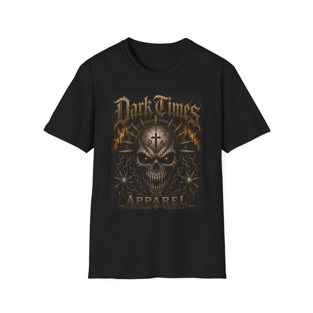 gold skull and spikes