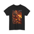 Dark Fantasy Firestorm T-Shirt — Warrior & Flames Graphic Tee