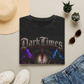 Dark Times Skull Tee — Gothic Electric Lightning Rock T-Shirt