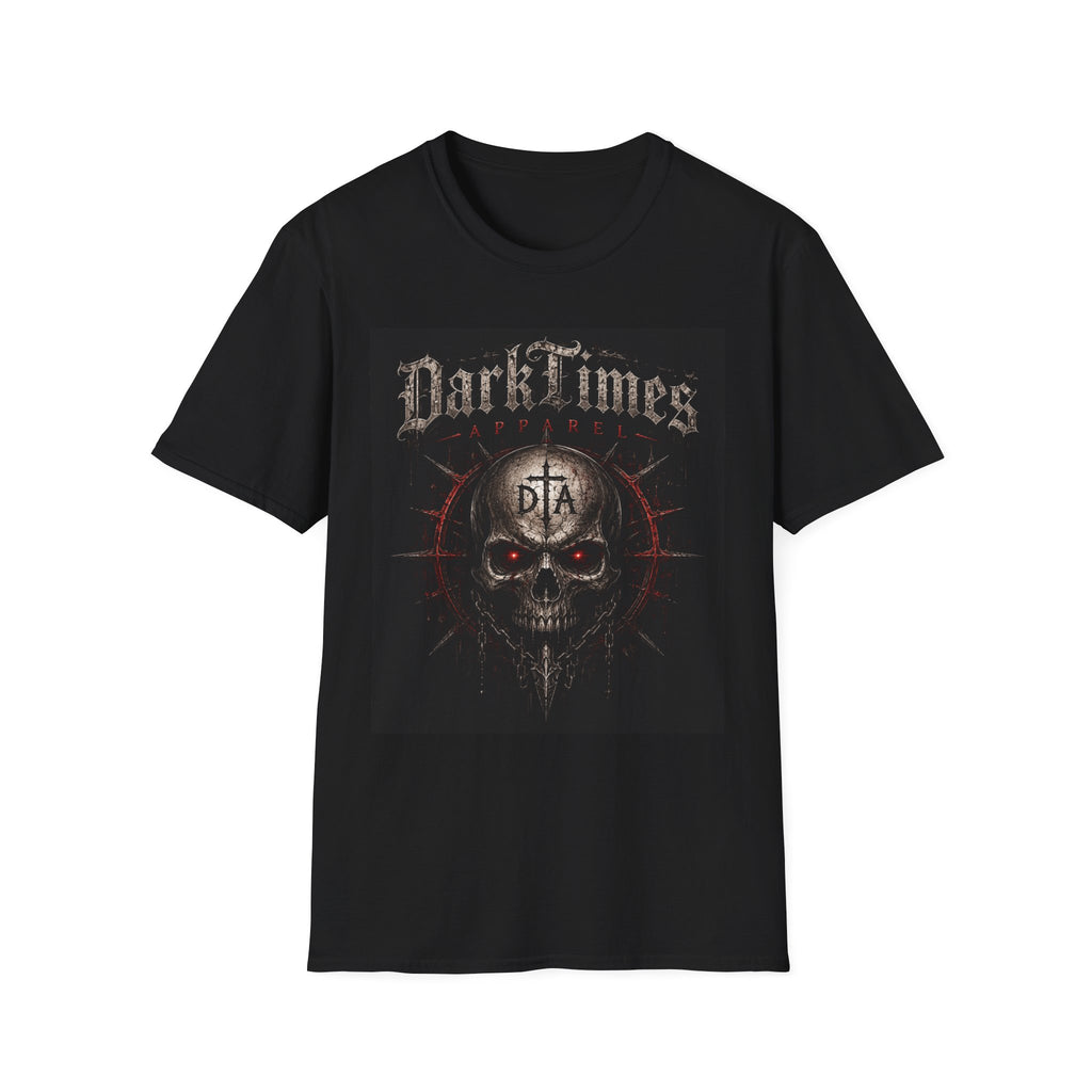 Dark Times Skull T-Shirt — Gothic Heavy Metal Band Style Tee
