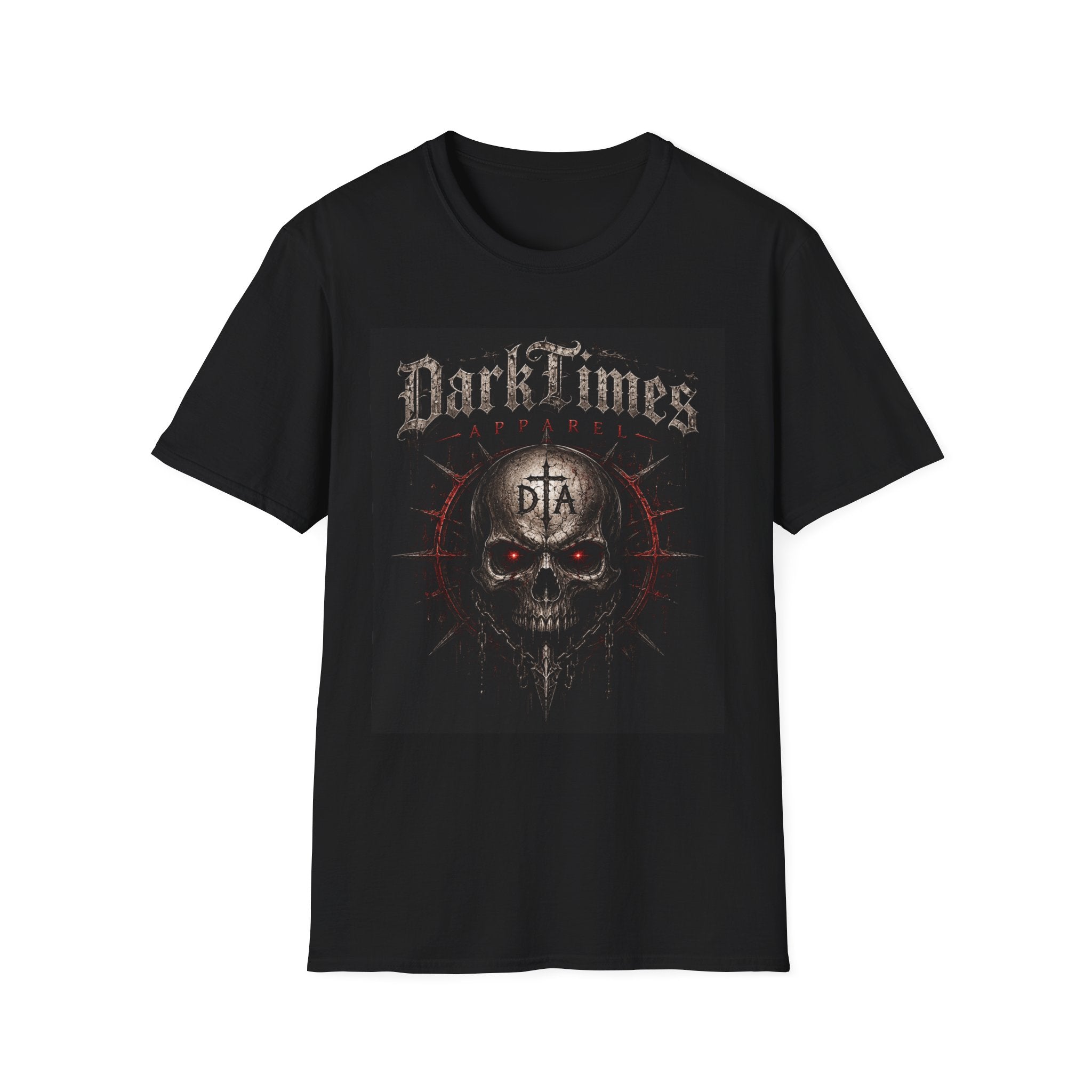 Dark Times Skull T-Shirt — Gothic Heavy Metal Band Style Tee