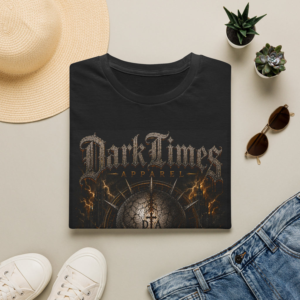 Dark Times Skull Graphic T-Shirt — Gothic Metal Band Style Tee