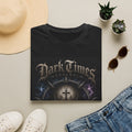 Skull Cross Graphic T‑Shirt — “Dark Times” Gothic Band Tee