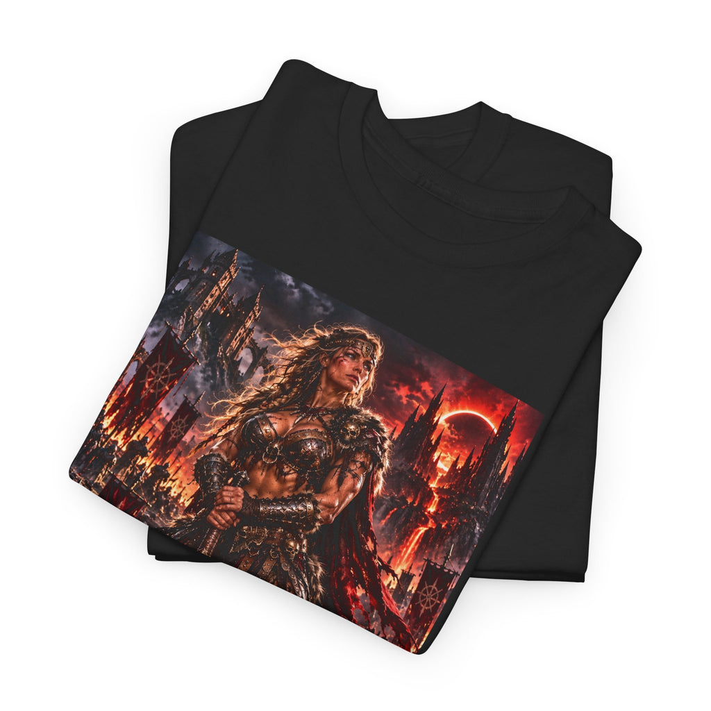 Warrior Goddess Graphic Tee — Dark Times Apparel Metal Fantasy T‑Shirt
