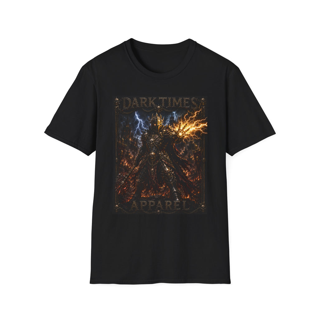 Dark Times Graphic T-Shirt — Lightning & Fire Gothic Band Tee