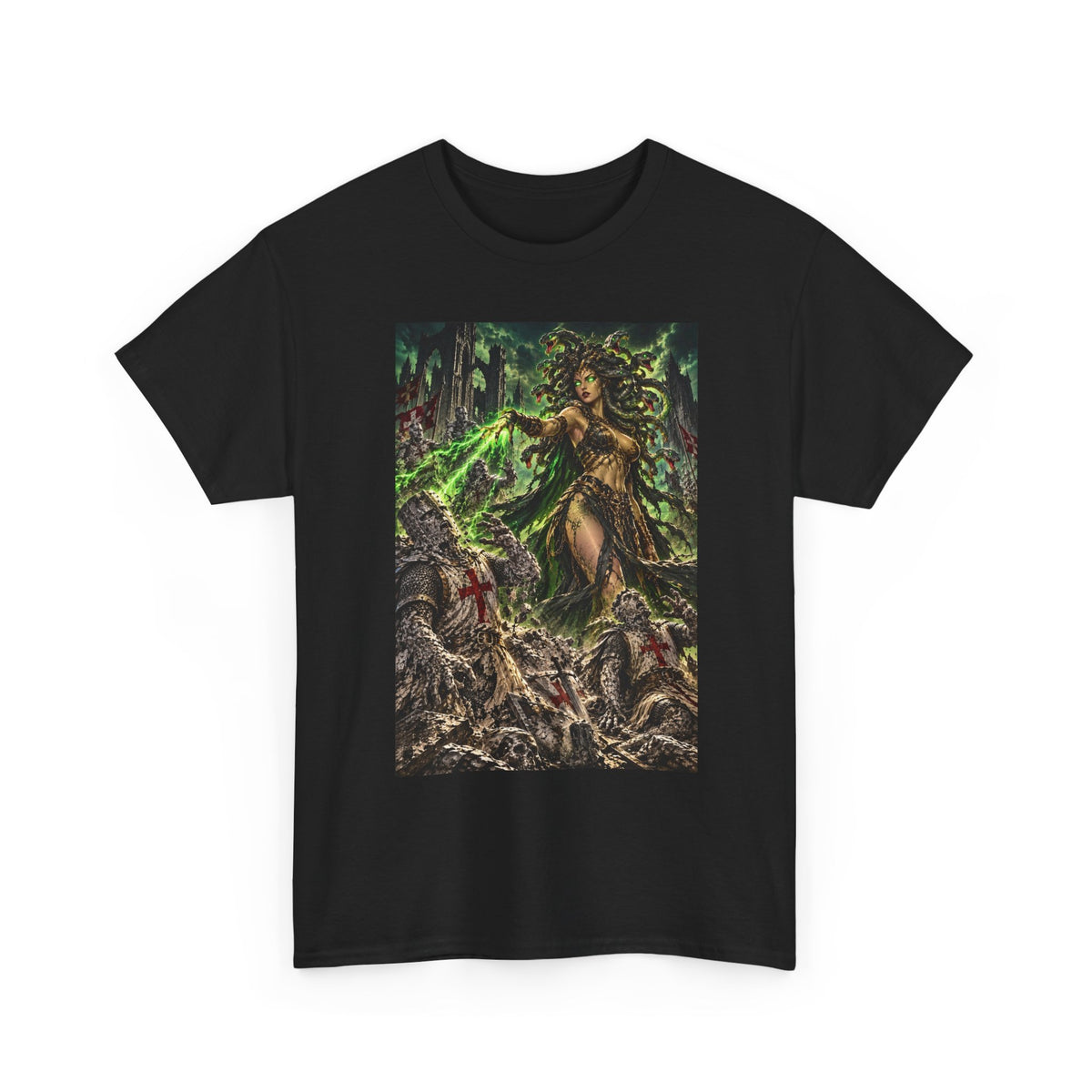 Dark Forest Sorceress Graphic Tee - Fantasy Witch Shirt by Dark Times Apparel
