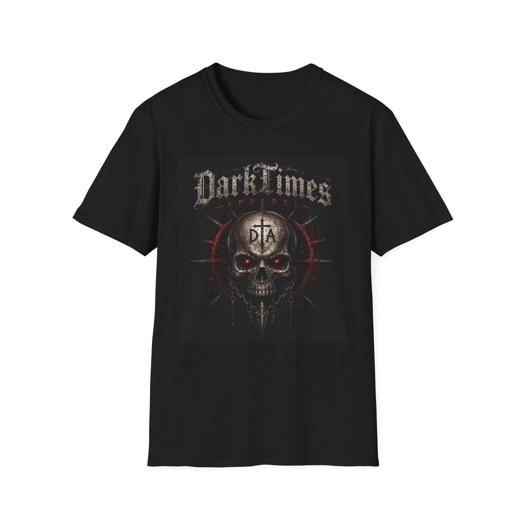 Dark Times Skull T-Shirt — Gothic Heavy Metal Band Tee