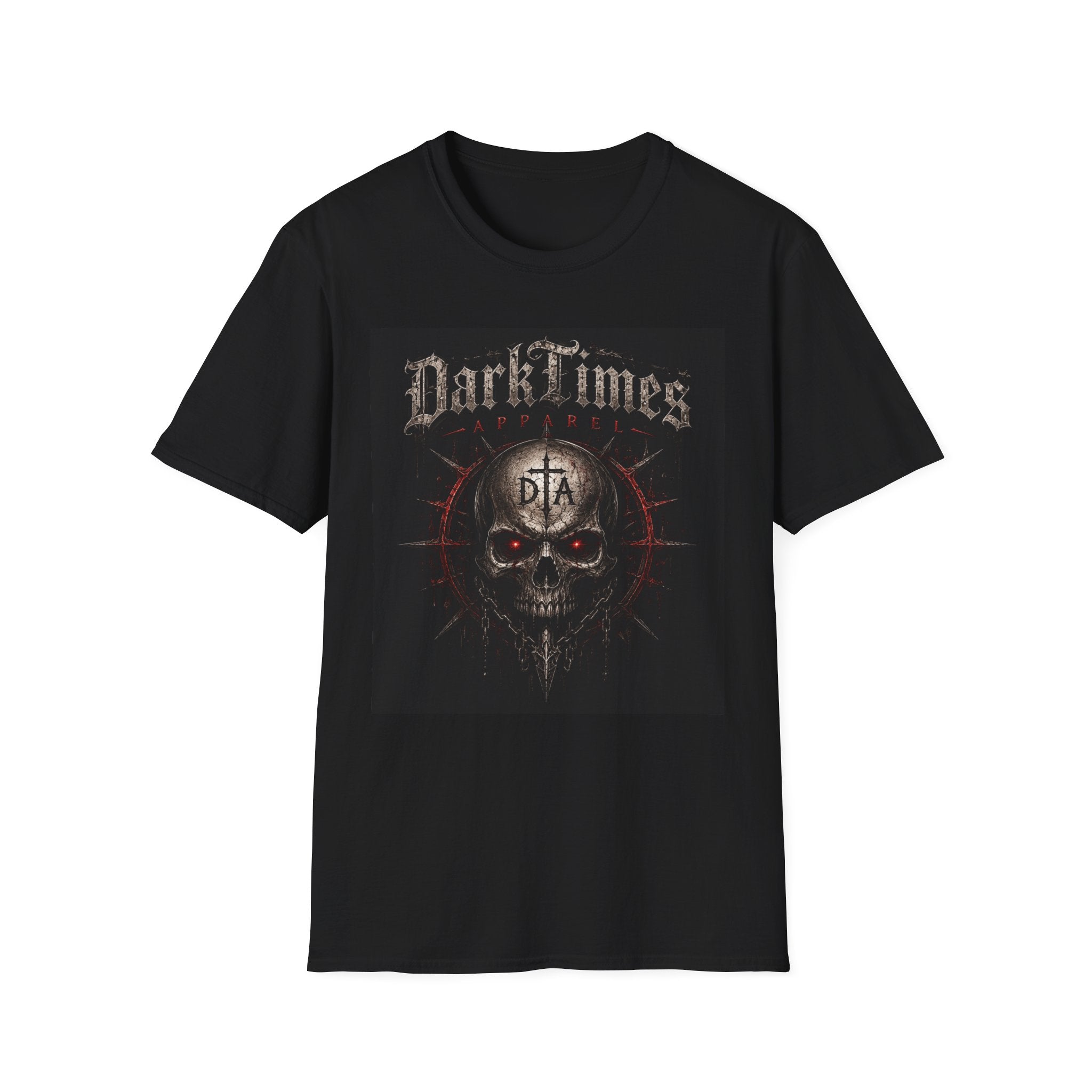 Dark Times Skull T-Shirt — Gothic Heavy Metal Band Tee
