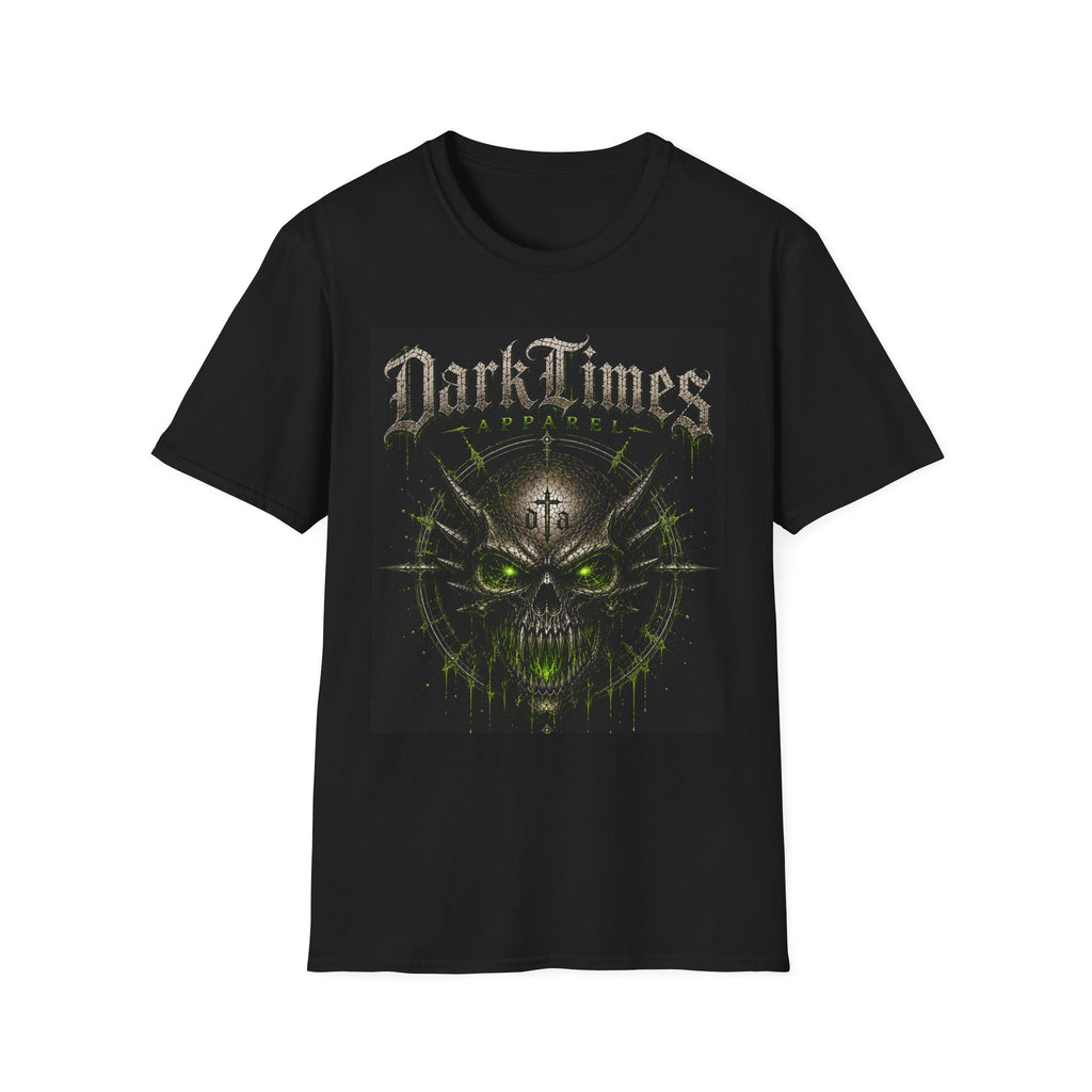 T-Shirt — "Dark Times" Gothic Skull Graphic Tee