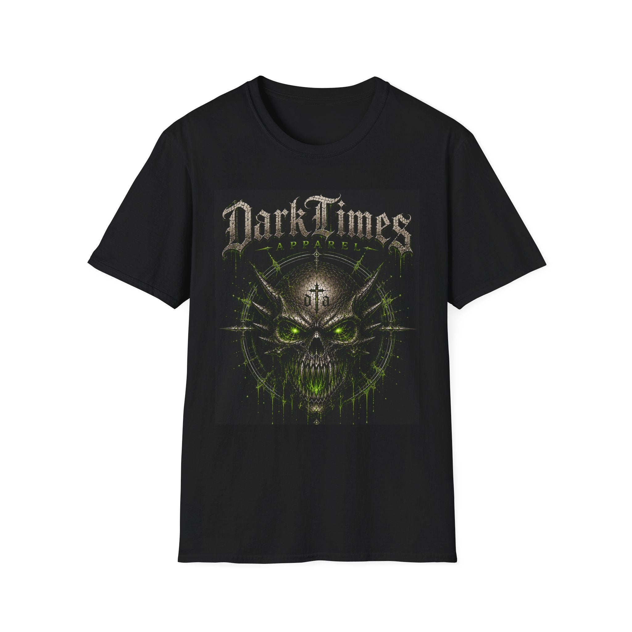 T-Shirt — "Dark Times" Gothic Skull Graphic Tee