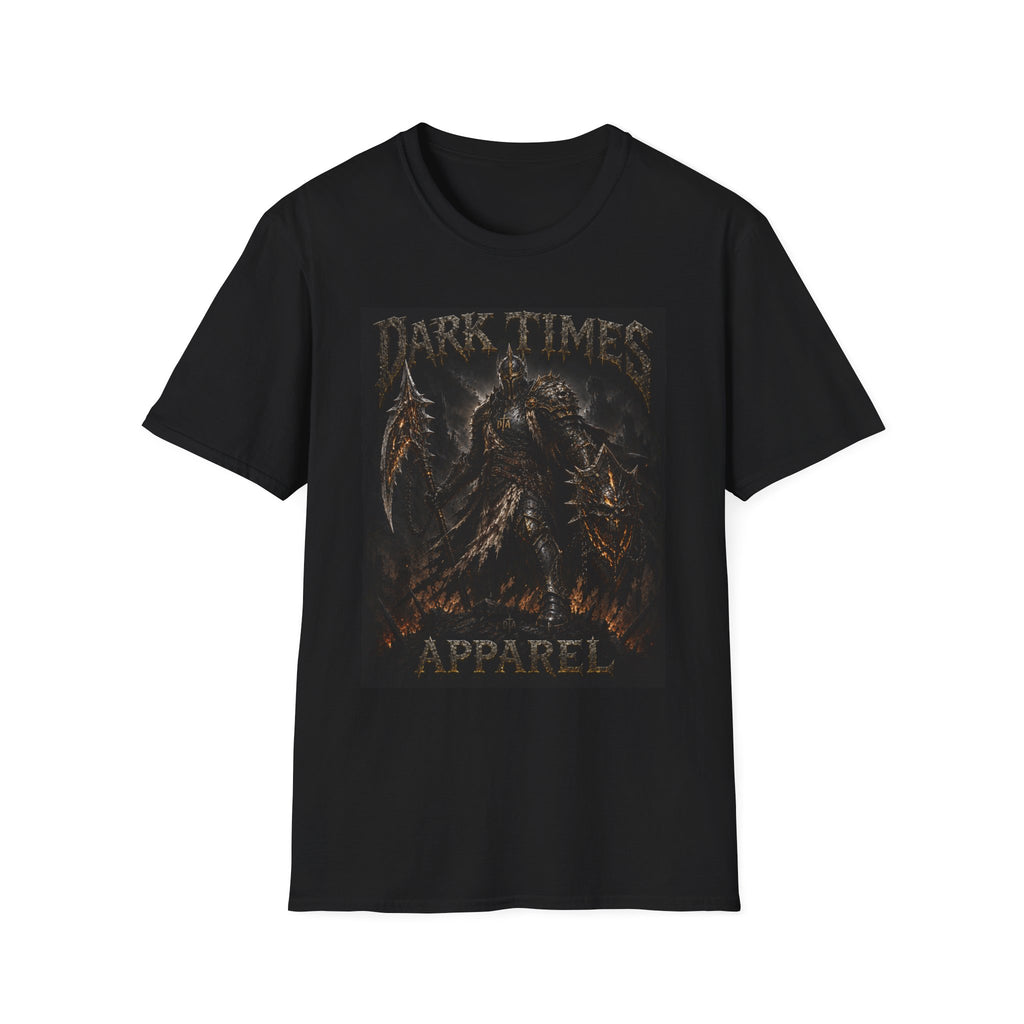 Dark Times Gothic Warrior T-Shirt — Fantasy Metal Band Style Tee