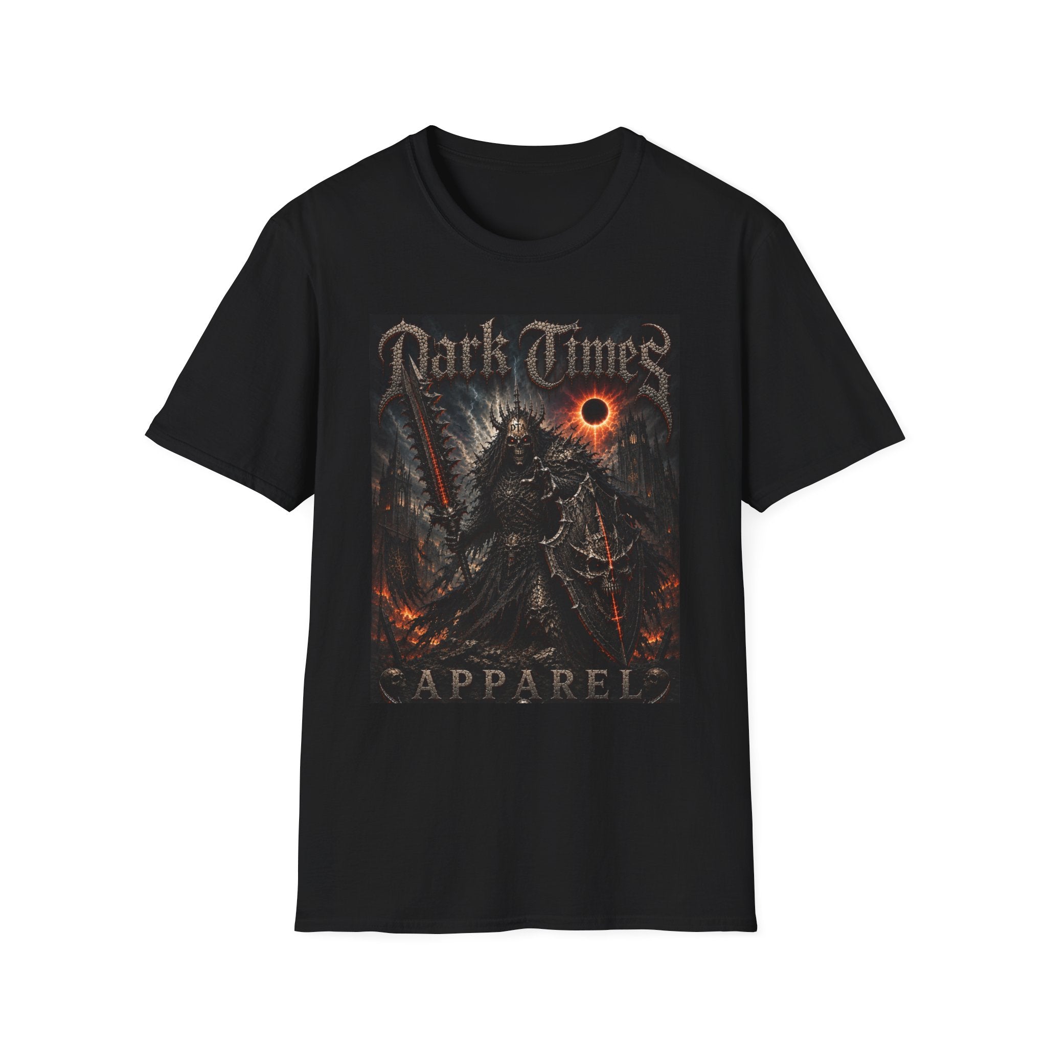 Dark Times T-Shirt — Gothic Eclipse Knight Graphic Tee