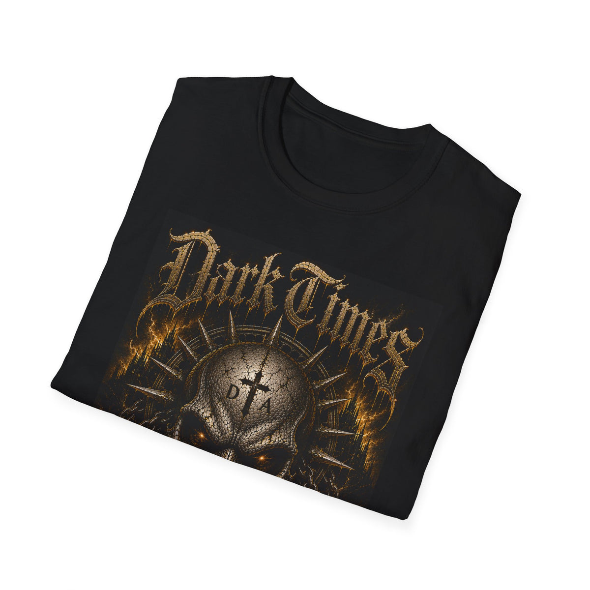 gold skull and spikes