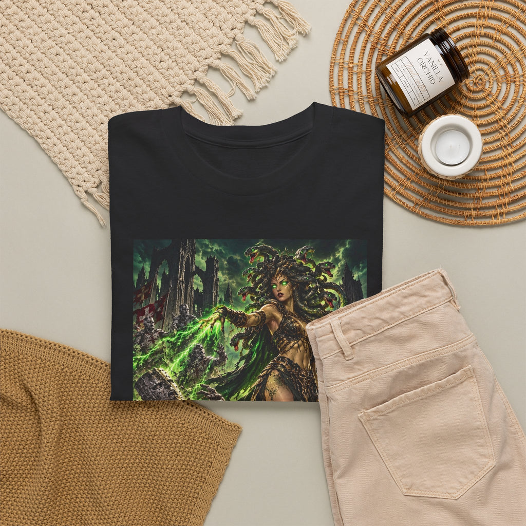 Dark Goddess Battle Scene T-Shirt — Fantasy Metal "Darktimes Apparel" Graphic Tee