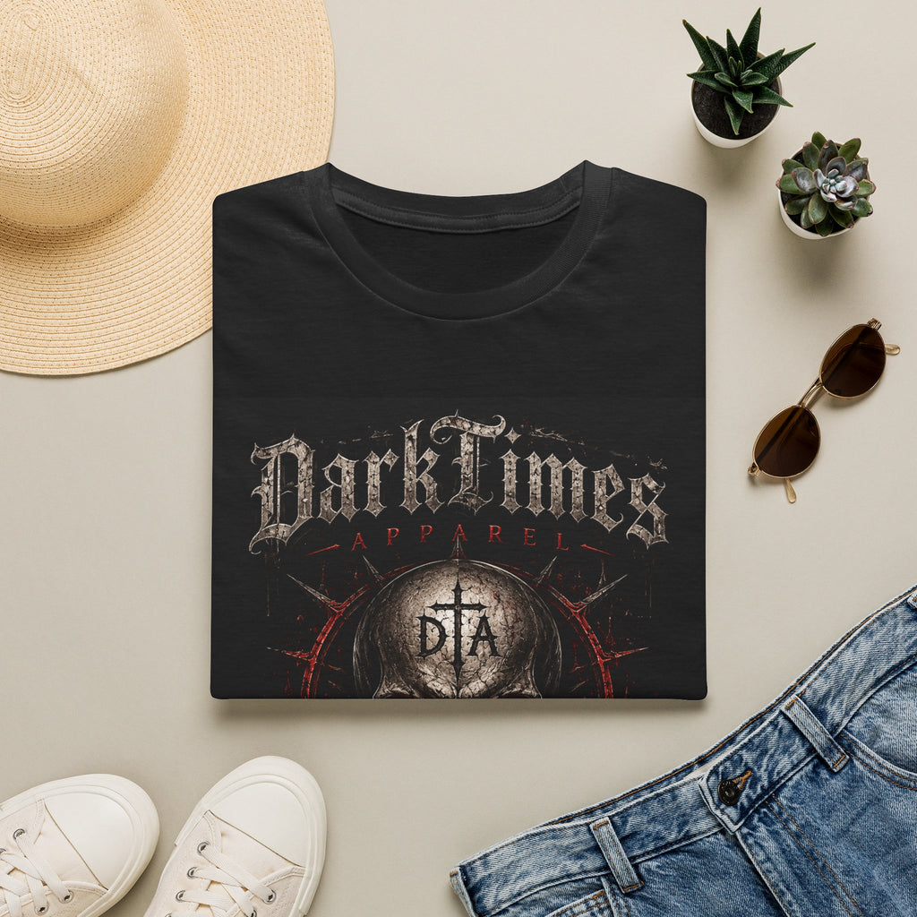 Dark Times Skull T-Shirt — Gothic Heavy Metal Band Style Tee