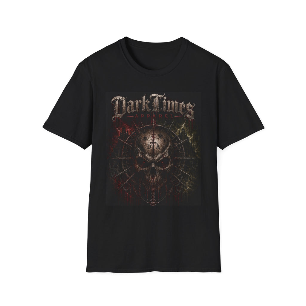 T-Shirt — "Dark Times" Skull Graphic Tee (Gothic Metal Band Vibe)