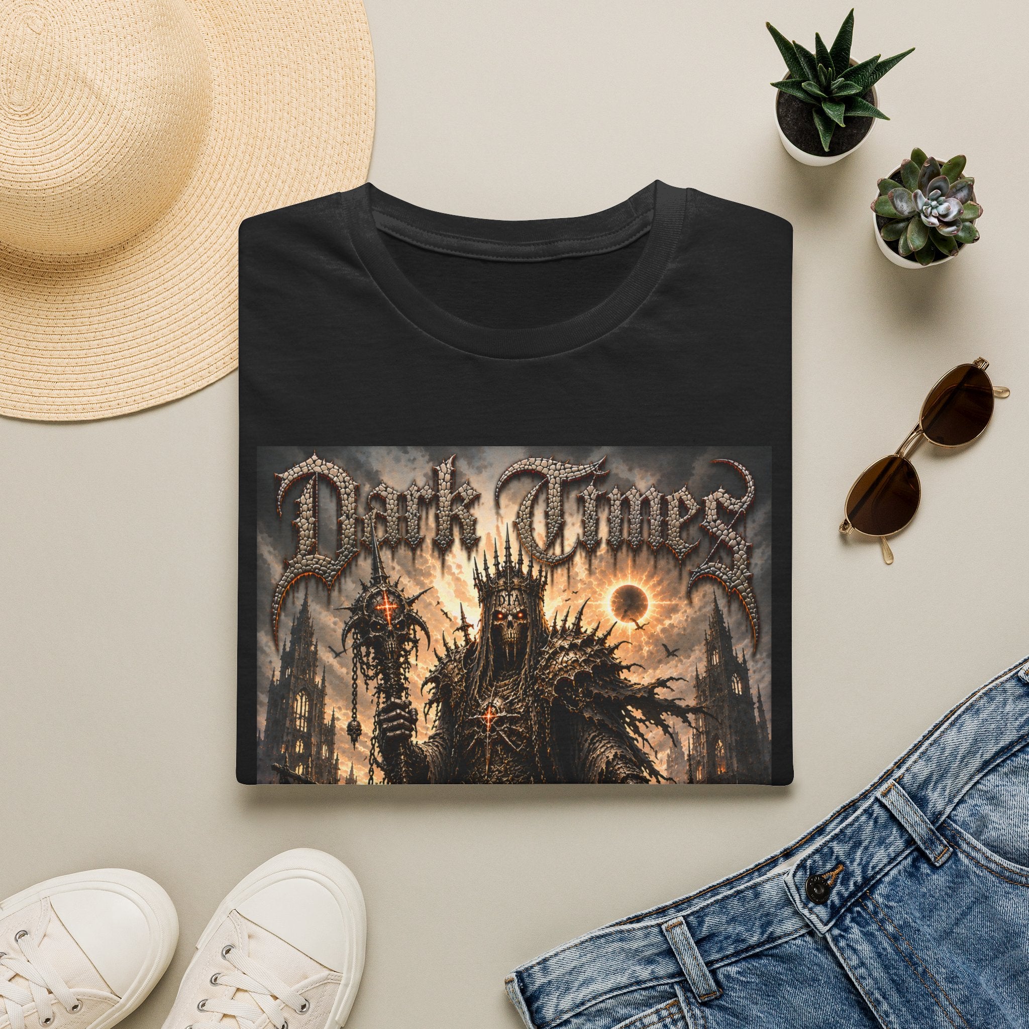 Dark Times Graphic T-Shirt — Gothic Apocalyptic Band Art Tee