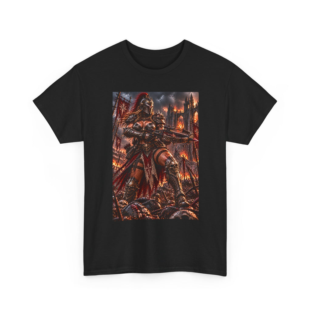 Dark Warrior Graphic Tee — Gothic Battle Knight T-Shirt