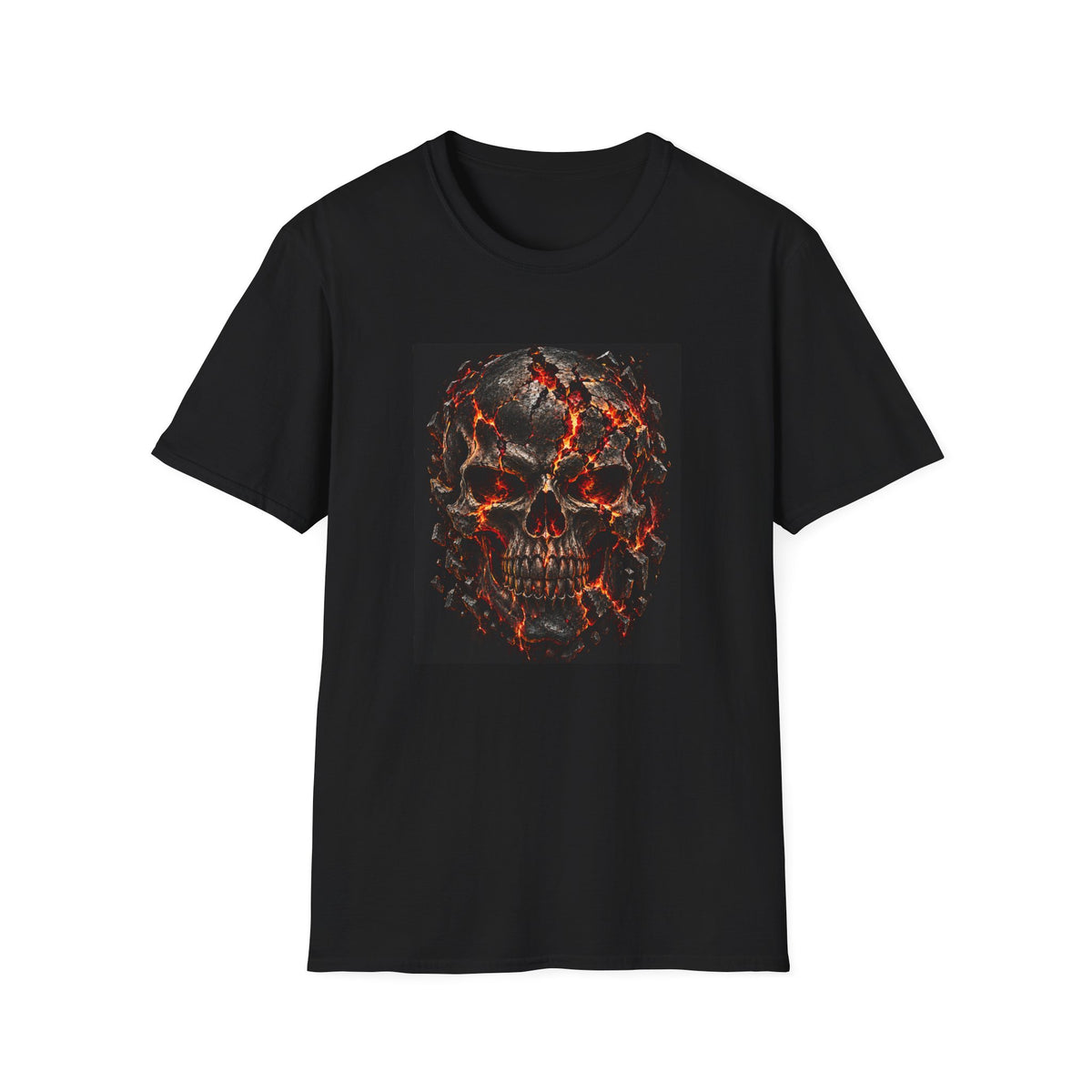 Flaming Skull Graphic T-Shirt — Dark Times Apparel Band Tee