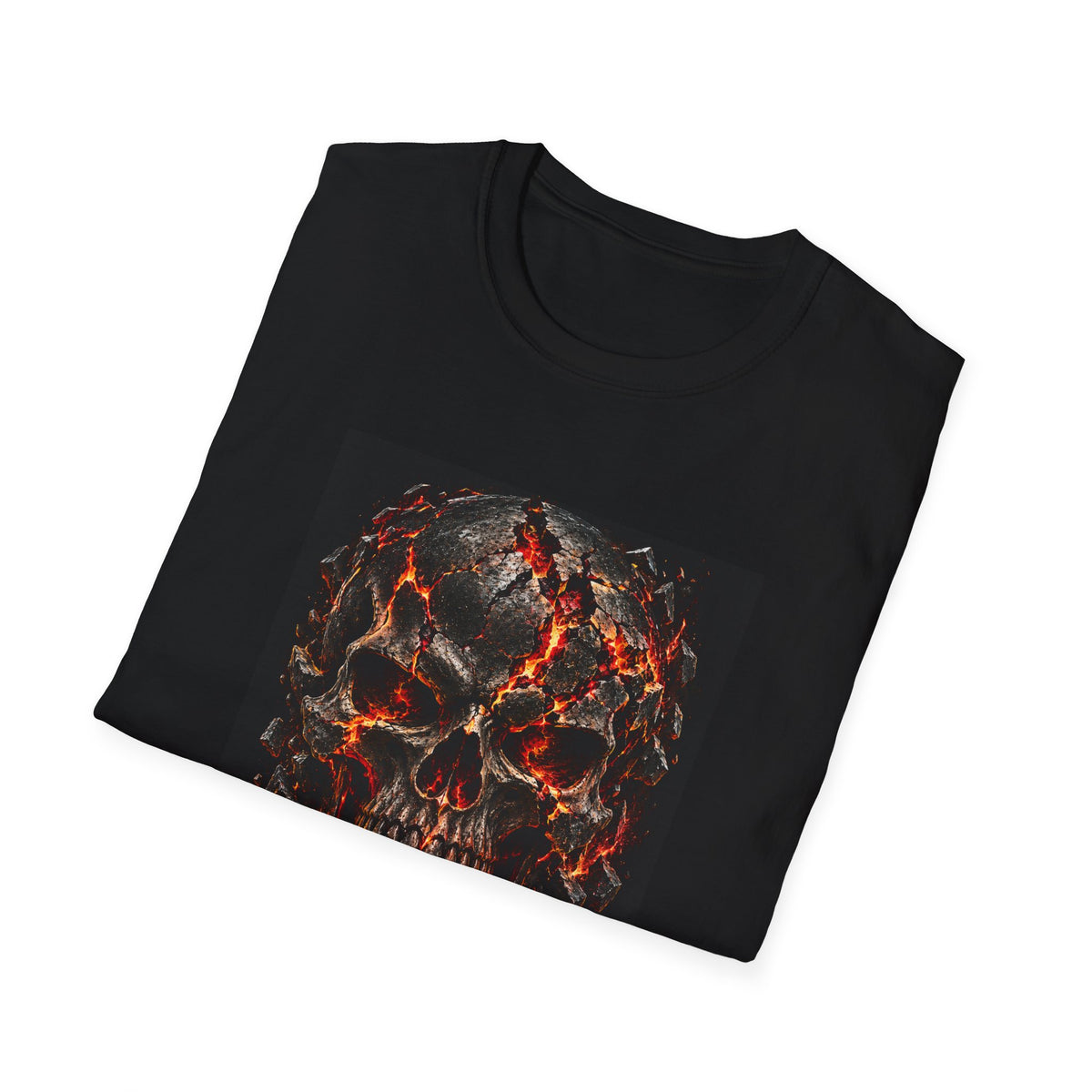 Flaming Skull Graphic T-Shirt — Dark Times Apparel Band Tee