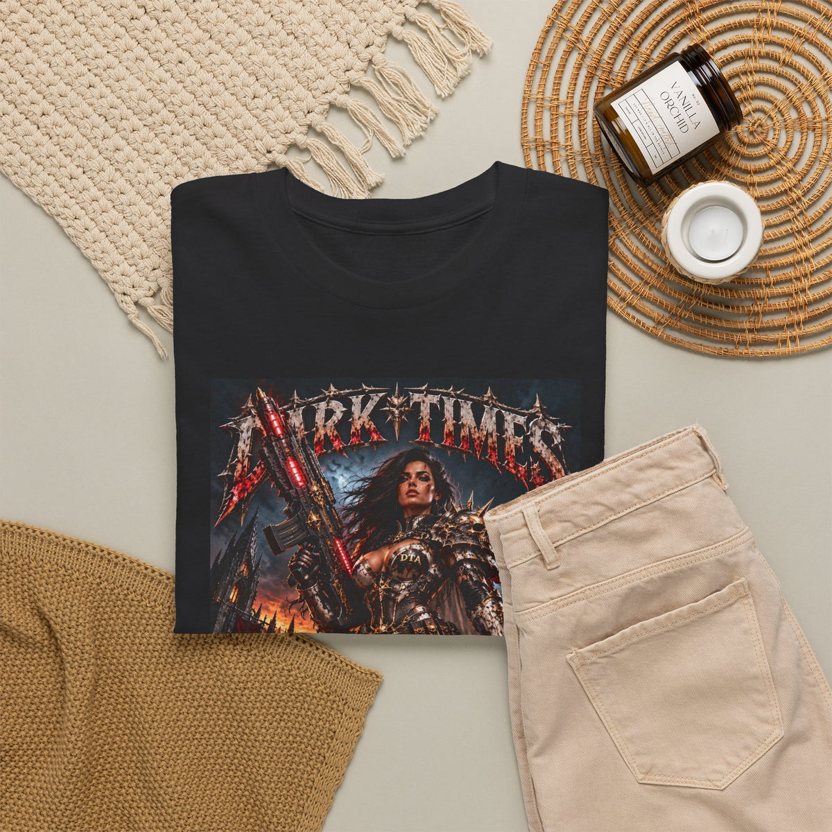 Dark Times Apparel Warrior Tee — Gothic Fantasy Metal Band Shirt