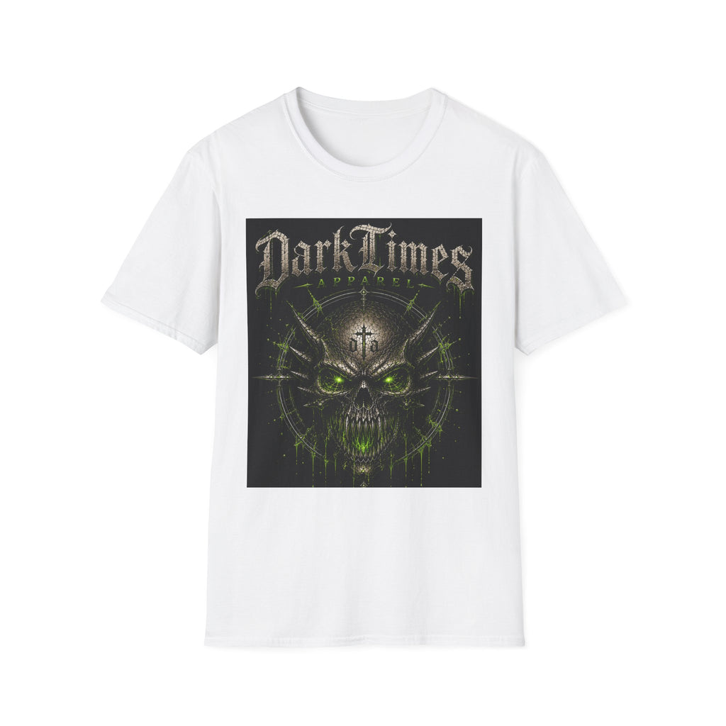 T-Shirt — "Dark Times" Gothic Skull Graphic Tee