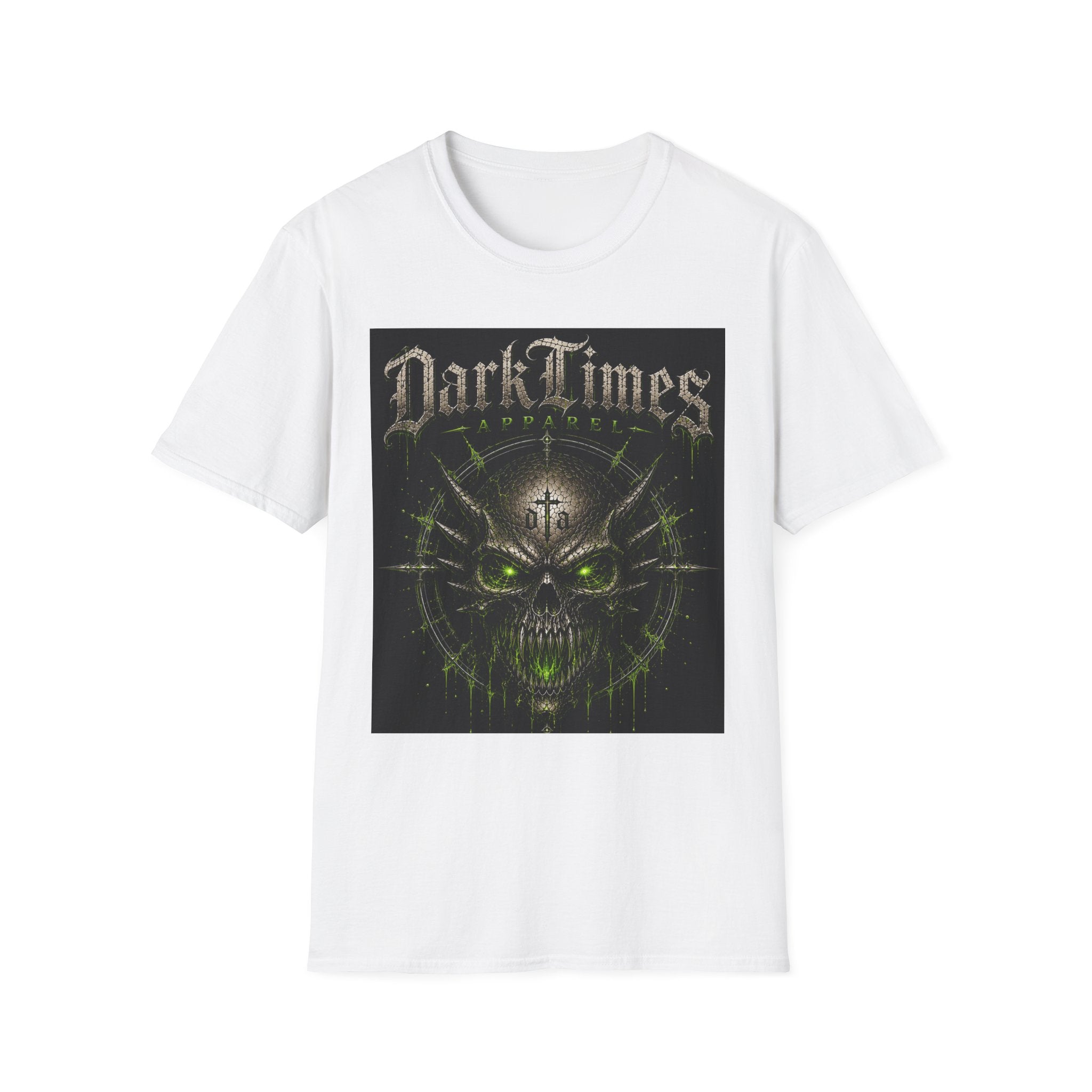 T-Shirt — "Dark Times" Gothic Skull Graphic Tee