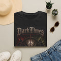 T-Shirt — "Dark Times" Skull Graphic Tee (Gothic Metal Band Vibe)