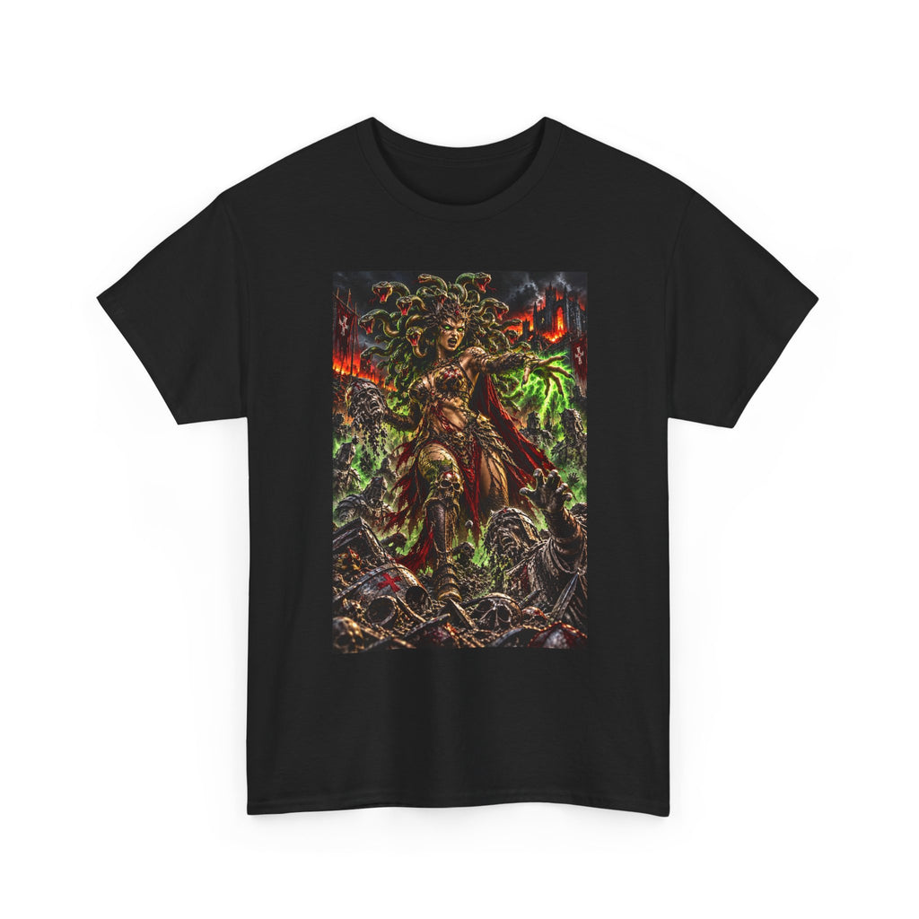 Graphic Tee — Dark Fantasy Demon Warrior Metal Band Shirt
