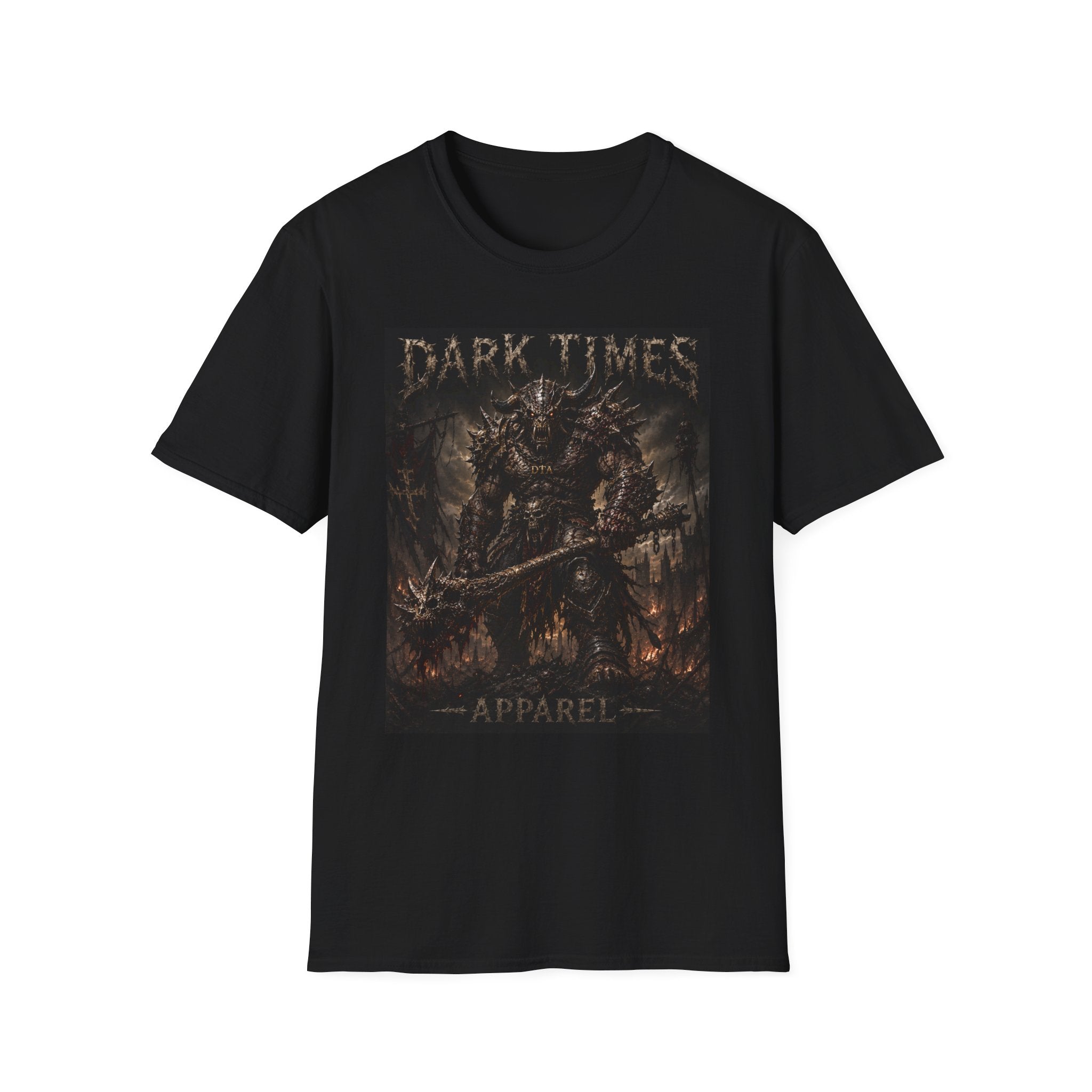 Dark Times Demon Graphic T-Shirt — Gothic Metal Band Style Tee