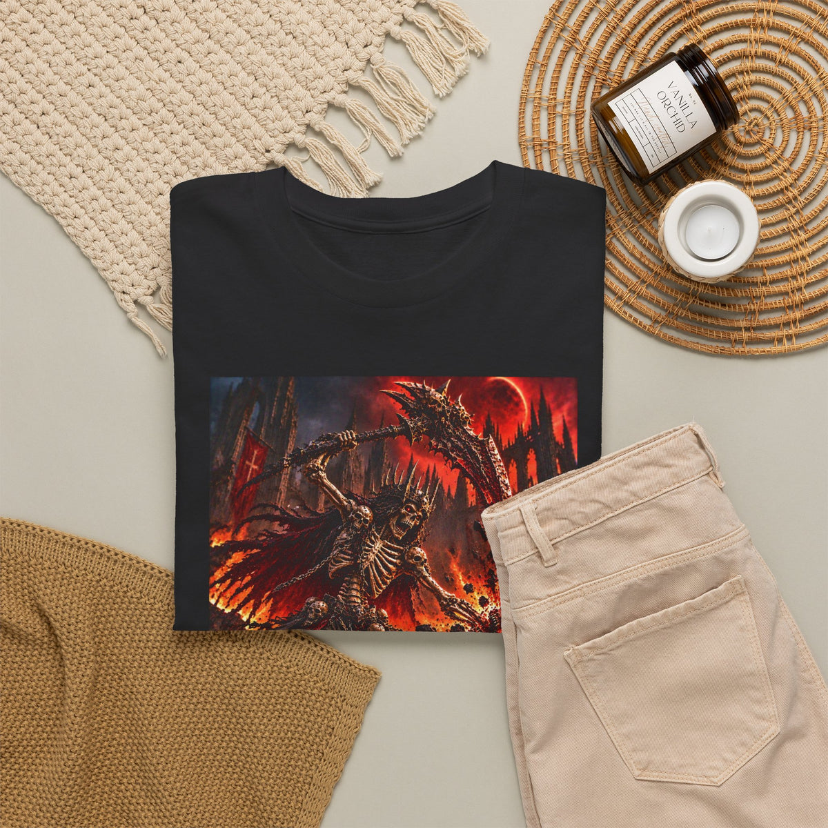 Dark Fantasy Demon Battle T-Shirt — 'Dark Times Apparel' Graphic Tee