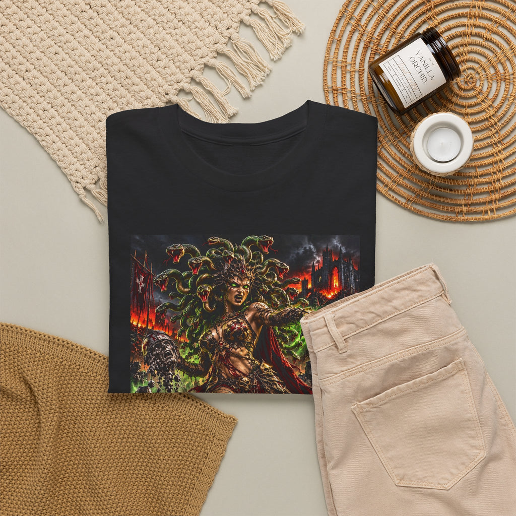 Graphic Tee — Dark Fantasy Demon Warrior Metal Band Shirt