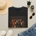 Dark Times Graphic T‑Shirt — Flaming Knight 'Dark Times' Design