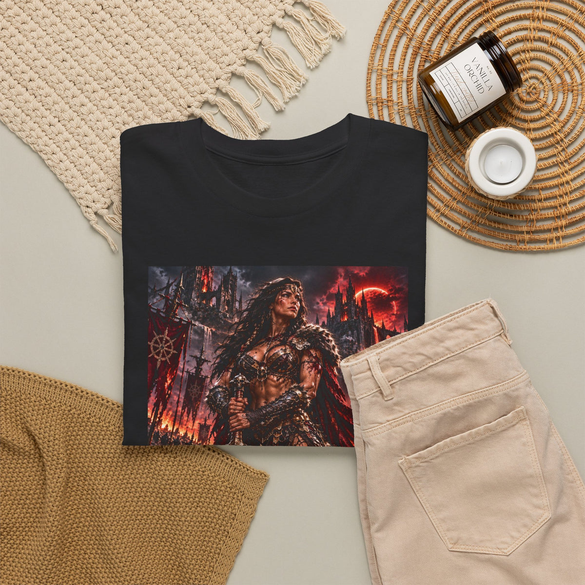 Warrior Goddess Graphic Tee — Dark Times Apparel Metal Fantasy T-Shirt